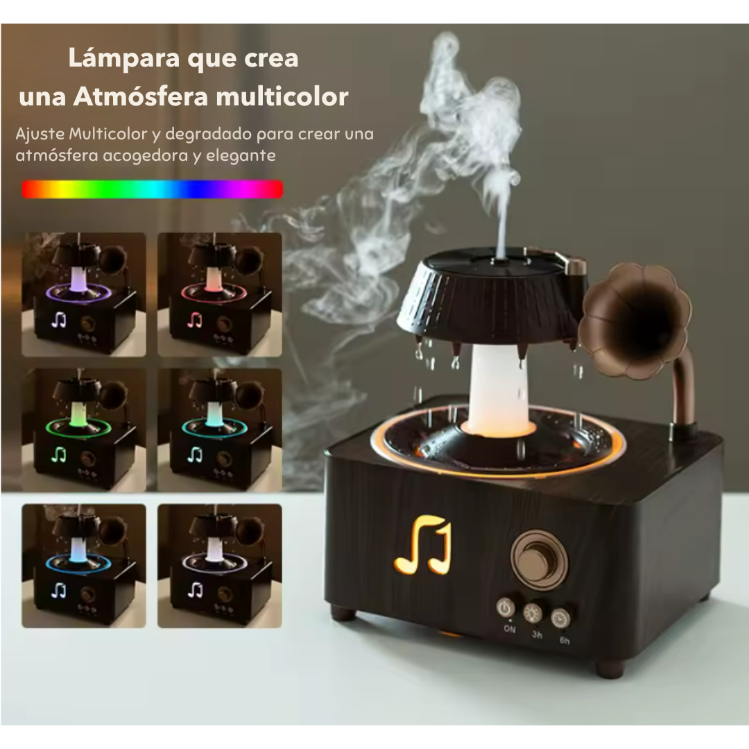 VintageGlow - Humidificador Vintage de Lluvia